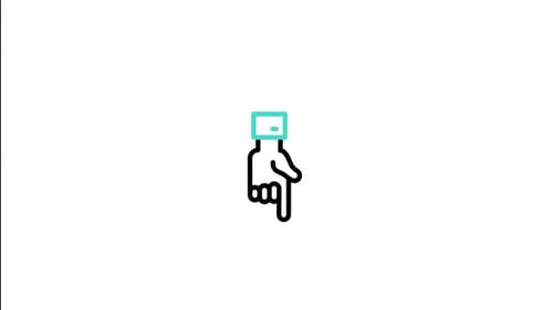 Minimal Hand Icon Pointing Down Loop
