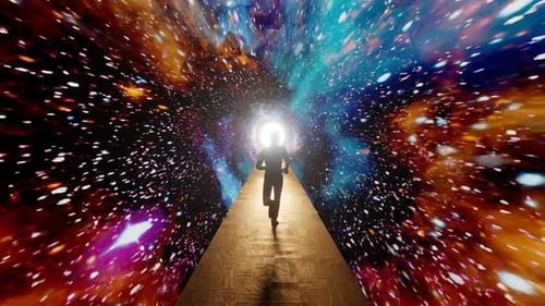 Cosmic Space Nebula Flow