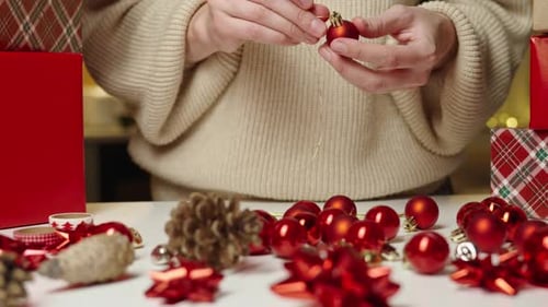 Decorating Christmas Ornaments at Home