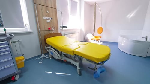 Commodious and well-designed ward for ladies in labor.