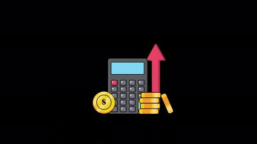 Animated Money Growth Infographic Chart. Money Management Concept Video - Transparent