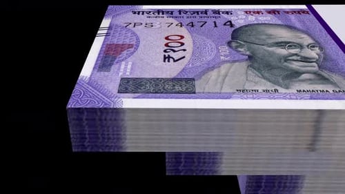 Indian 100 rupee money animation