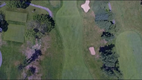 Aerial view of Golf Course Landscape, United States.