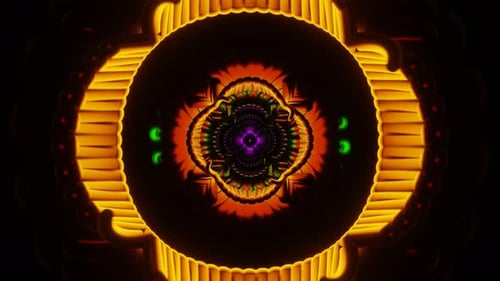 Hypnotic Neon Flashes Dance in a Pulsating Disco VJ Loop