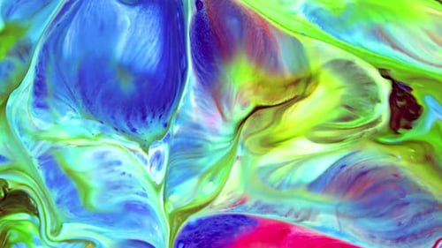 Perfekter mehrfarbiger Fluid Paint Bewegungshintergrund 17