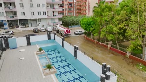 Starting the Build Aerial of Early Construction Work