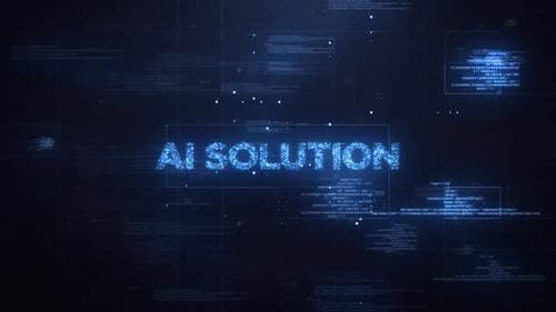 Futuristic AI Solution Text Reveal Animation