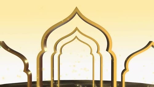 Goldenes glückliches Eid Al-Fitr Animation 4