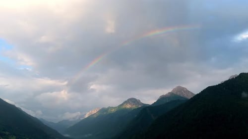 Drone, Val Di scalve, Alpi Orobie, Dolomites, Rainbow