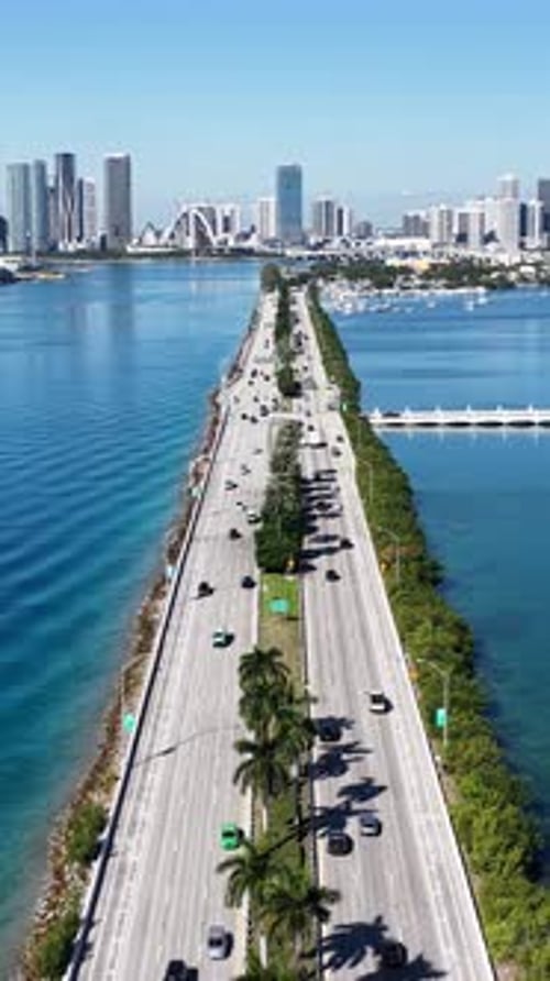 Miami Skyline At Miami In Florida United States.