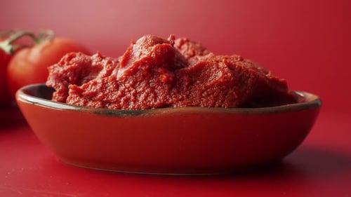 Pasta de tomate con tomates maduros