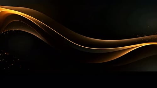 Elegant Golden Flowing Abstract Wave Motion Background