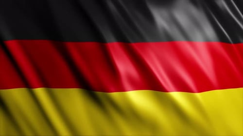 Waving German Flag Loop Animation for National Identity