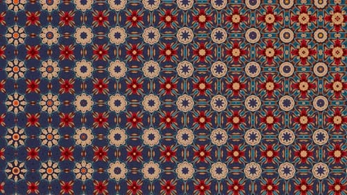 Animated Geometric Decorative Kaleidoscopic Patterns Motion Background