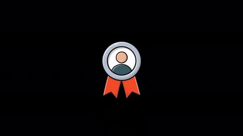 Animated User Profile Badge Icon for Recognition