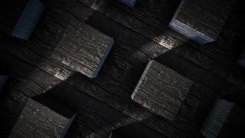 Abstract Wooden Cubes Background