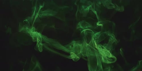 Green Smoke in Slow Motion
