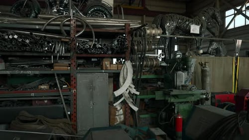 Metal production workshop interior