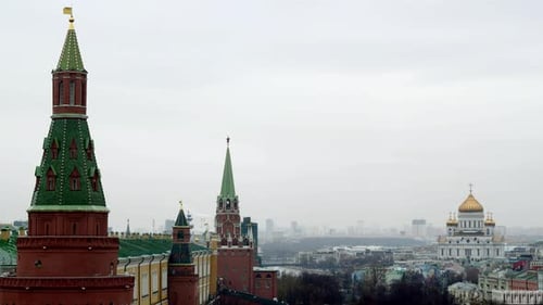 Moscow Kremlin, the red square, view from the window