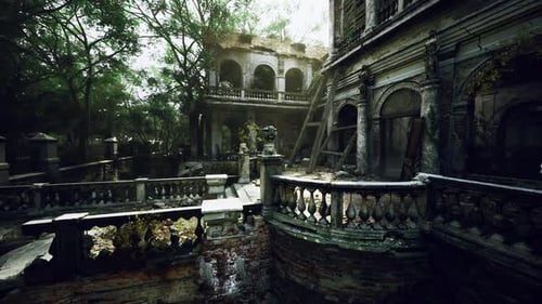 Atmospheric Gateway Amidst Mossy Stones and Shadowy Surroundings