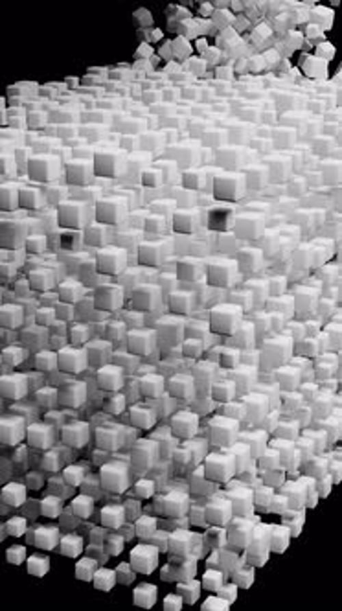 White Spheres 3D Loop Shapes Animation