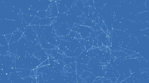 Animation de réseau de plexus géométrique abstrait sans soudure HD sur une boucle de fond bleu