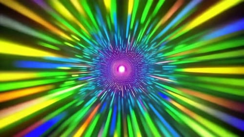 Boucle de mouvement abstraite du tunnel de vitesse de la lumière dans l'hyperespace