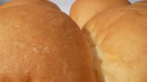Close Up of Delicious Golden Brown Bread Rolls