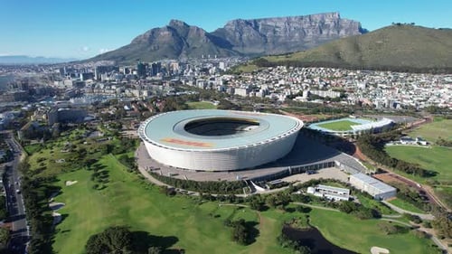 Aerial View of Cape Town Stadium Kaapstadstadion Green Point in Western Cape South Africa