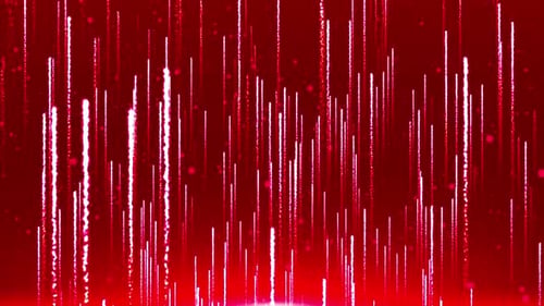 Red Abstract Moving Digital Particles Futuristic Background Loop V2
