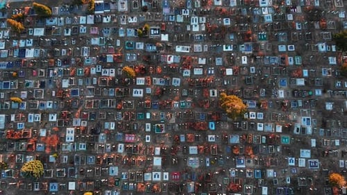 Vue du cimetière depuis Drone