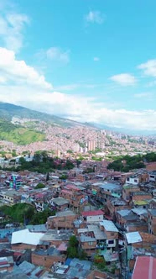 Fly above medellin commune 13