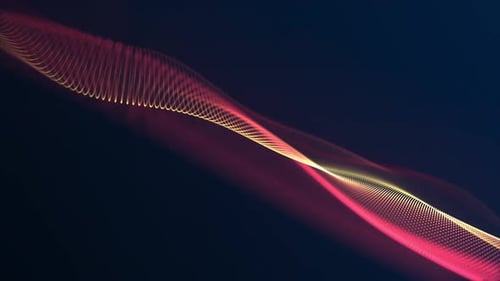 Abstract Digital Particle Wave Background Loop