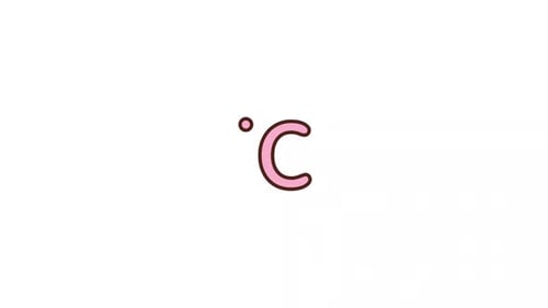 Minimalist Animated Celsius Degree Symbol Icon