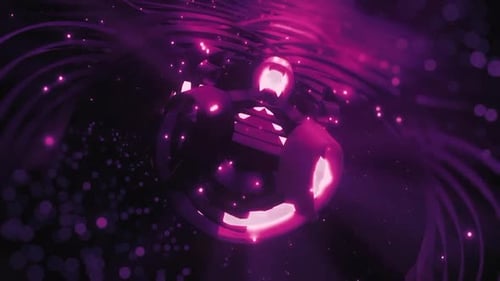 Red Flower Lughts Blinking Animation Background