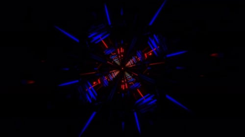 Neon Shapes Pulse Rhythmically in a Mesmerizing VJ Loop