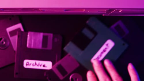 Using Diskette Closeup
