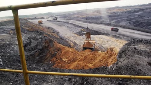 Large Scale Mining Operation with Heavy Machinery
