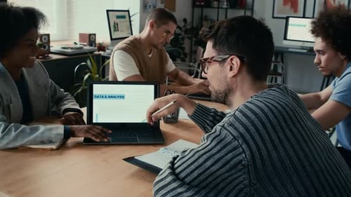 Team Meeting Collaboration at Modern Office