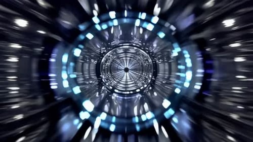 Futuristische Hochgeschwindigkeits-Sci-Fi-Tunnel-Bewegungsschleife