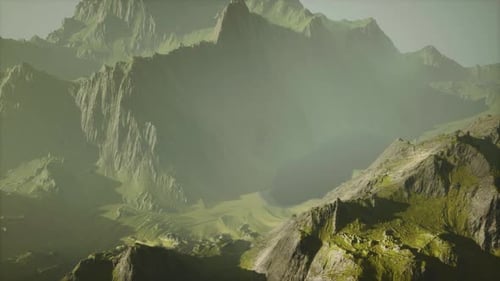 A Panoramic View of a Majestic Mountain Range From a Breathtaking Vantage Point