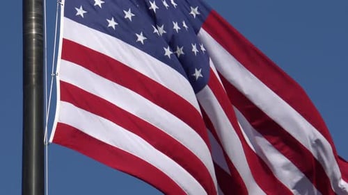 UNITED STATES OF AMERICA FLAG HALF STAFF