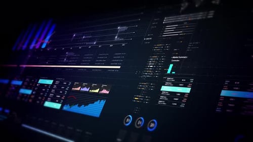 Futuristic Digital HUD Data Display Interface