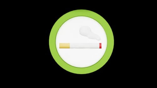 3D Smoking Area Icon