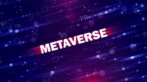 Metaverse Digital Title Reveal with Futuristic Grid Background