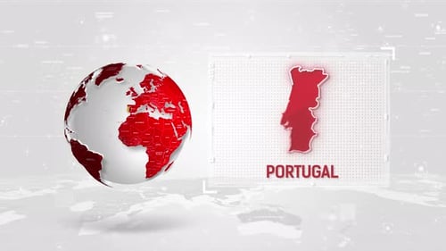 Modern Digital Globe World Map Country Highlight