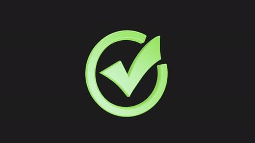 Modern Animated Checkmark Icon for Success and Approval