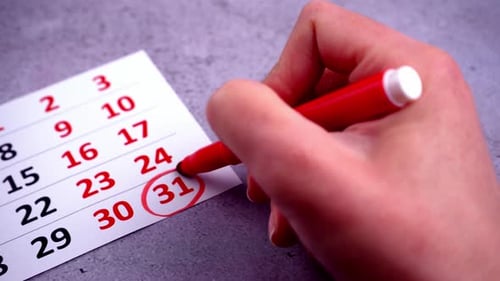 Plan a Work Week Circle and Strike Through Calendar Dates Write Planning Day