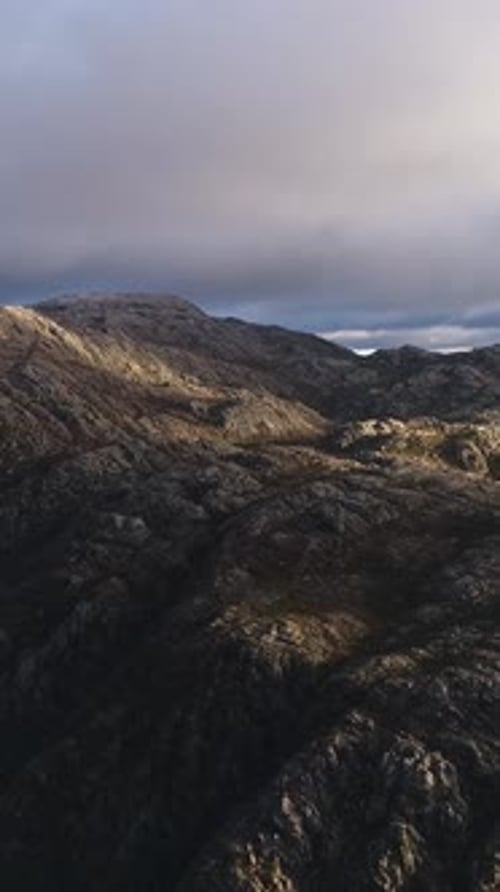 Vertical Video of Stunning Mountain Peak Aerial View