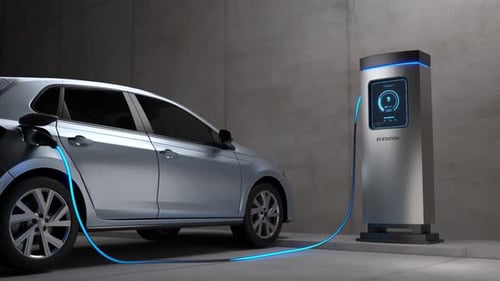 Modern Electric Vehicle Charging Station